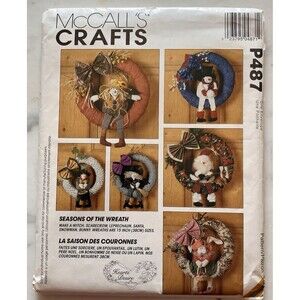McCall’s Craft Pattern P487 Seasons Of The Wreath Uncut 15" Wreath